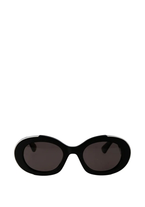 Alexander McQueen Eyewear oval-frame sunglasses - Black