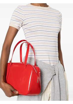 A.P.C. patent-finish buckle-detail tote bag - Red