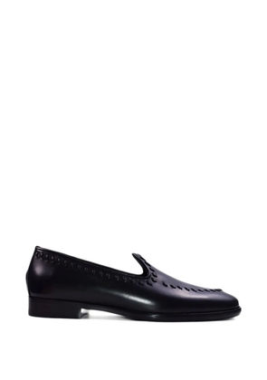 Edhen Milano embossed leather loafers - Black