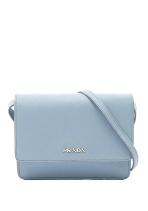 Prada Pre-Owned 2010-2026 Saffiano Wallet on Strap crossbody bag - Blue