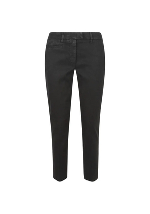DONDUP Perfect logo-plaque trousers - Black