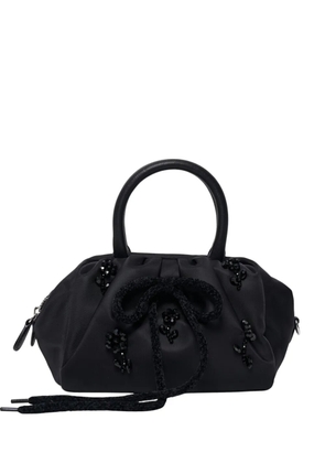 Simone Rocha beaded-bow gathered shoulder bag - Black