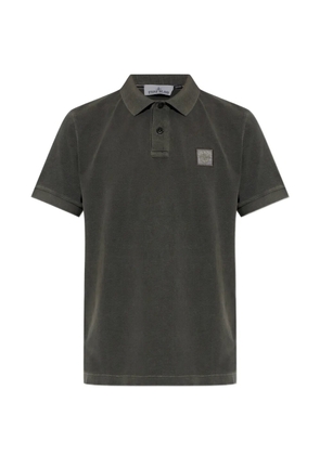 Stone Island logo-patch polo shirt - Green