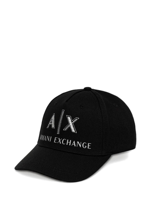 Armani Exchange logo-detail basbeall cap - Black