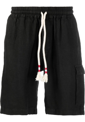 MC2 Saint Barth linen drawstring deck shorts - Black