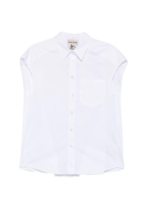 Semicouture Lottie chest-pocket sleeveless shirt - White