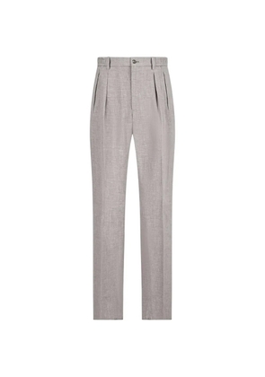 Tagliatore pleated straight-leg trousers - Grey
