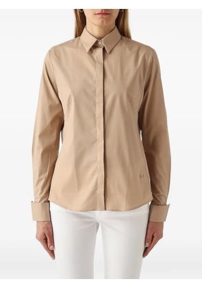 Fay logo-embroidered shirt - Neutrals