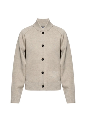 Jacquemus logo-embroidered button-up sweater - Neutrals