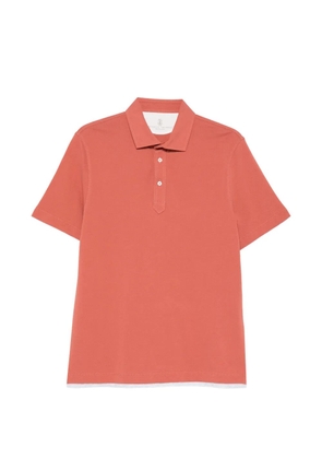 Brunello Cucinelli tipped polo shirt - Orange