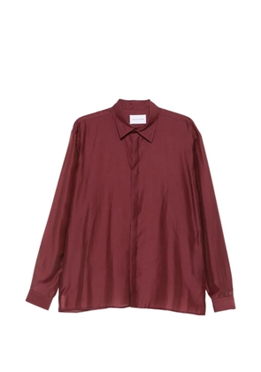 MARSEM contrast-stitch long-sleeve shirt - Red