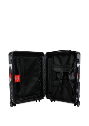 Sprayground shark-print checkered suitcase - Grey