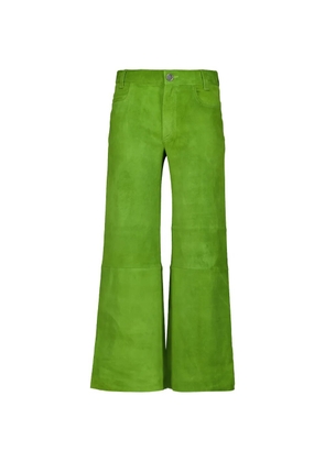 Stouls Lilou suede trousers - Green