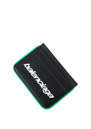 Balenciaga Biker logo-print card holder - Black