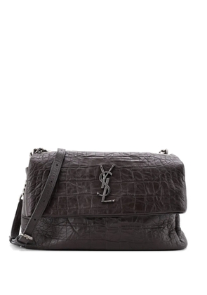 Saint Laurent Pre-Owned West Hollywood Crocodile Embossed Leather Medium shoulder bag - Brown