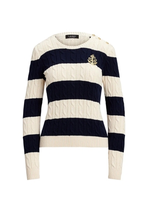 Lauren Ralph Lauren cable-knit striped sweater - Blue