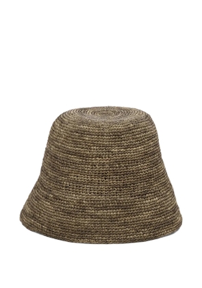 IBELIV Andao woven raffia bucket hat - Brown