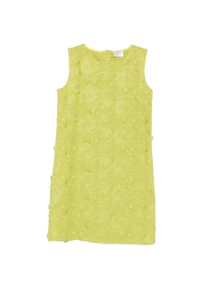 Marella floral-embroidered sleeveless mini dress - Green