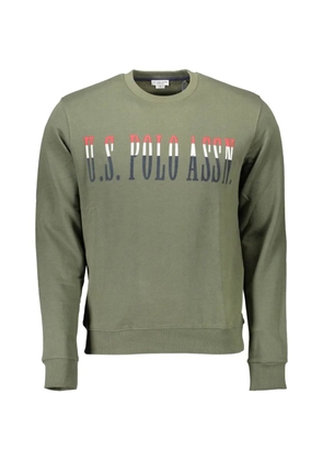 U.S. POLO ASSN. logo-print crew-neck sweater - Green