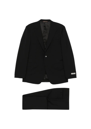 Canali logo-patch single-breasted suit - Black