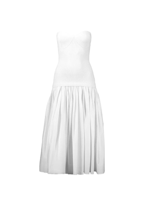 Alexis Cannes ribbed-knit midi dress - White