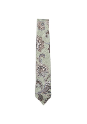 Dell'oglio Martin paisley-print tie - Green