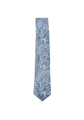 Dell'oglio Martin paisley-pattern tie - Blue