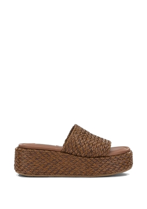 Casadei Suncity woven platform sandals - Brown