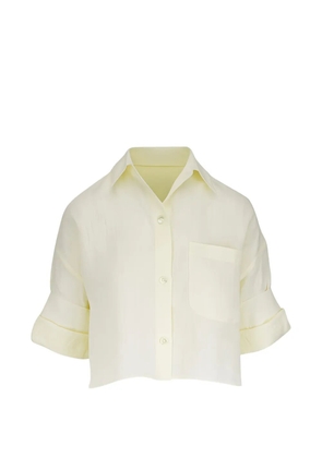 TWP cropped short-sleeve shirt - Neutrals