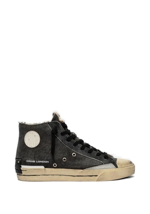 Crime London Recut High distressed-effect high-top sneakers - Grey
