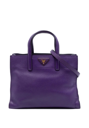 Prada Pre-Owned 2013-2026 Saffiano Soft Triple Pocket Tote satchel - Purple