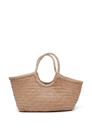 DRAGON DIFFUSION big Nantucket woven-leather tote bag - Neutrals