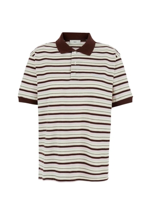 DUNST striped cotton polo shirt - Brown