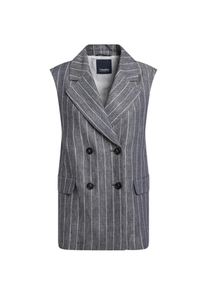 'S Max Mara striped button vest - Blue