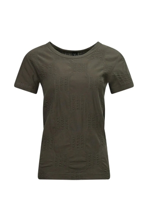 Y's check-pattern T-shirt - Green