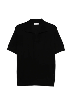 Kangra ribbed-knit polo-collar T-shirt - Black