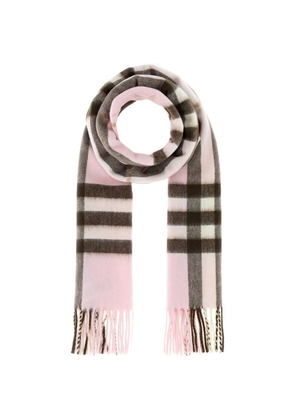 Burberry embroidered check scarf - Pink