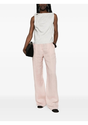 Marella pleated linen trousers - Pink