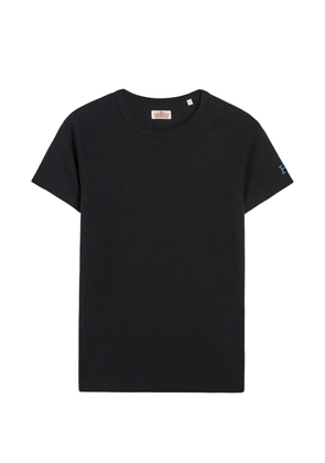 Stretch ribbed short-sleeve t-shirt - Black