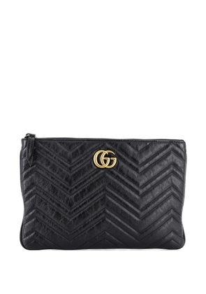 Gucci Pre-Owned GG Marmont Matelasse Leather clutch bag - Black