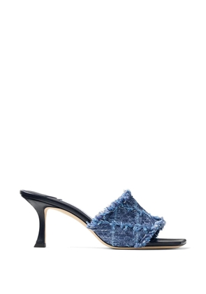 Jimmy Choo Alexia 70 frayed sandals - Blue