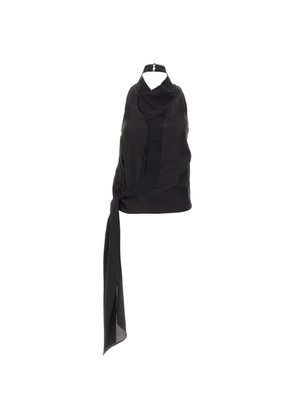 ENTIRE STUDIOS halterneck- sash top - Black