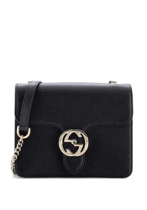 Gucci Pre-Owned Interlocking Leather Small shoulder bag - Black