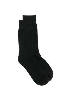 Zegna ribbed-trim socks - Black