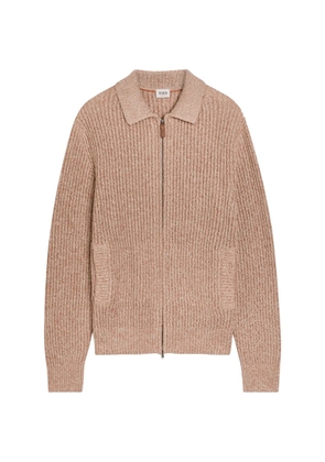 Tod's ribbed-knit zip-up cardigan - Pink