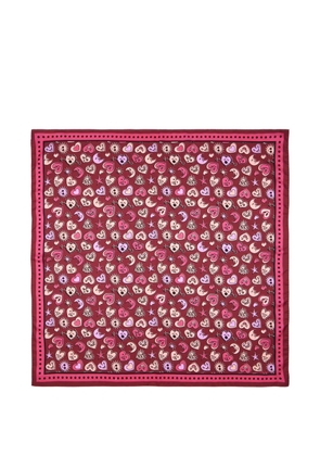 Paul Smith heart-print scarf - Red