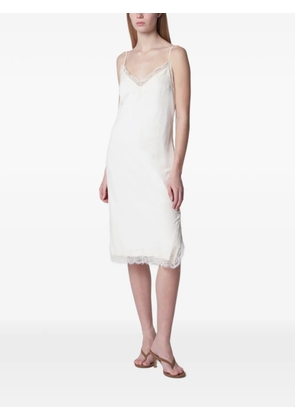 Róhe lace-trim midi dress - Neutrals