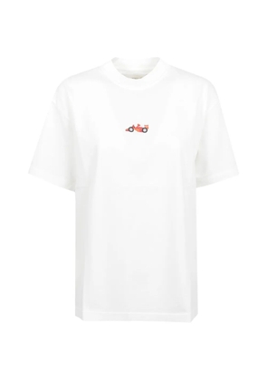 ALBERTO BRESCI embroidered cotton T-shirt - White