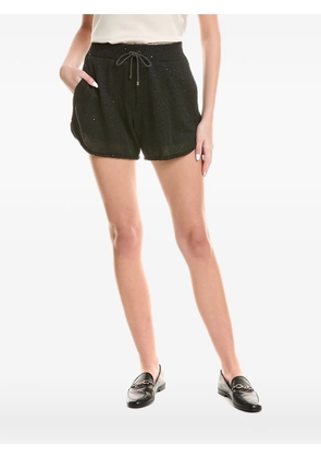 Brunello Cucinelli sequin-embellished knit shorts - Black