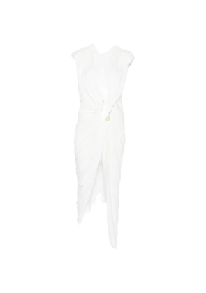 Christopher Esber Ripple ruched cut-out dress - White